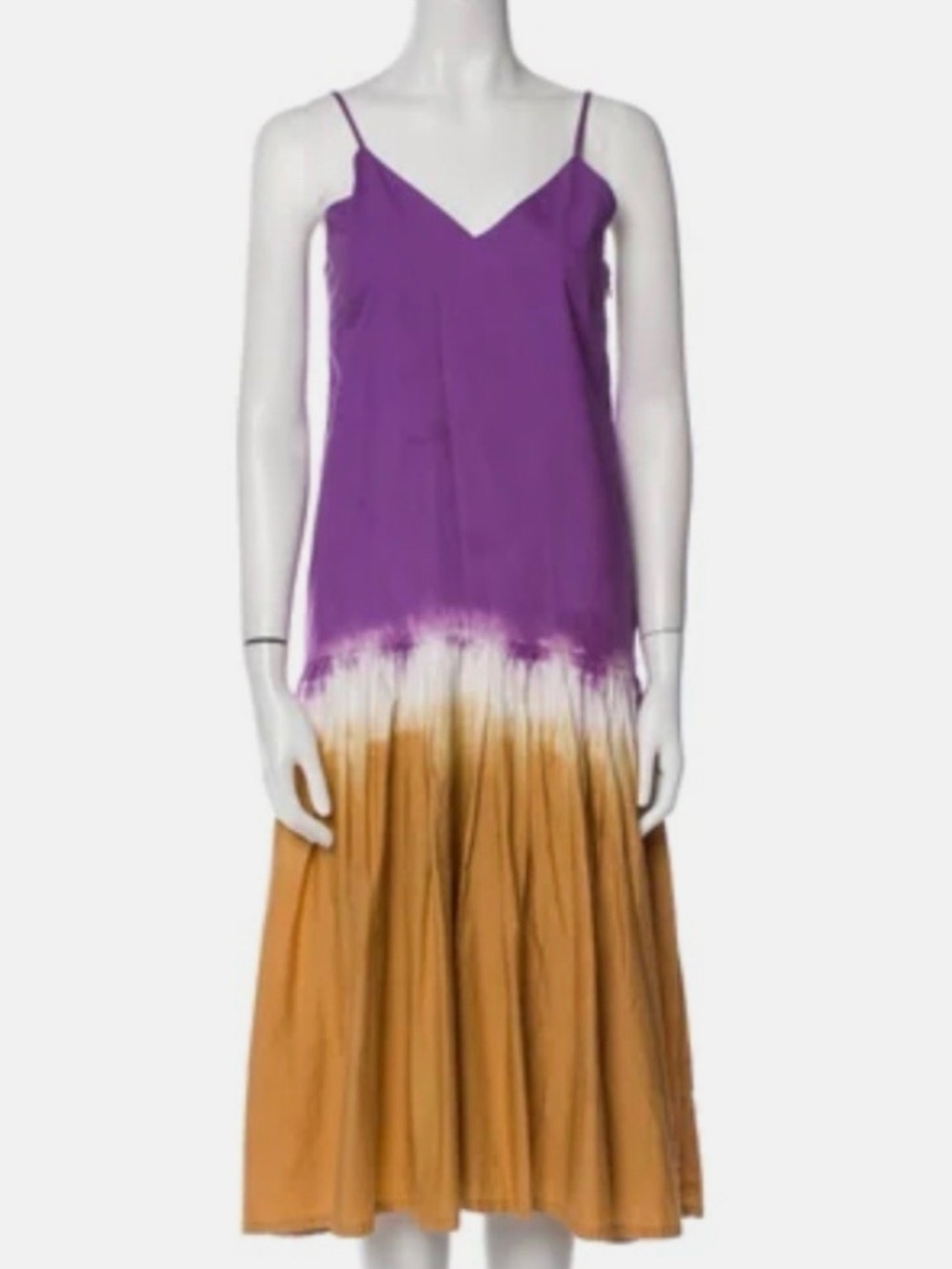 Sea New York Tani Purple Marigold  Dip-Dye Spaghetti Strap Midi Dress
